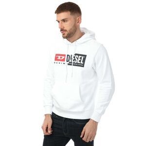 Diesel Mens S-Girk Cuty Felpa Hoodie / White